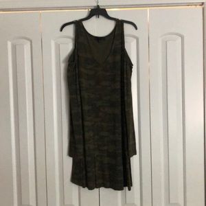 Sanctuary green camo cold shoulder dress